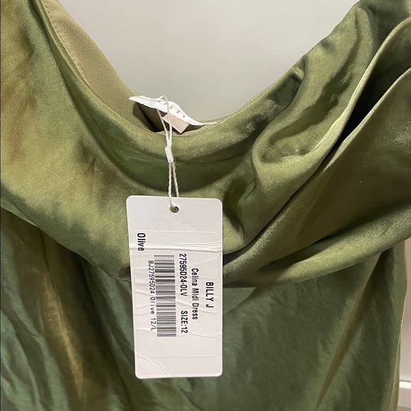 Billy J Celina Midi Dress - Olive NWT Size 12 - Picture 7 of 8